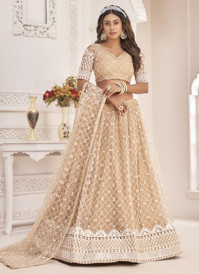 Butterfly Net Chiku Wedding Wear Embroidery Work Lehenga Choli